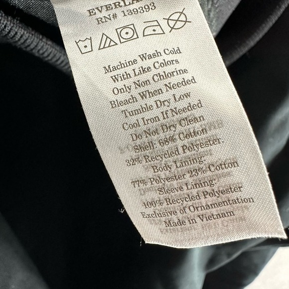 Everlane Womens Cotton Bomber Jacket Black Oversized Boxy Size XS - Picture 5 of 10